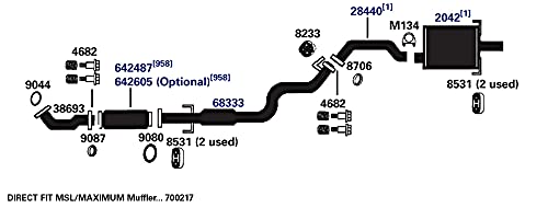 AP EXHAUST 4682 AP Exhaust Products 4682 Exhaust Bolt/Spring
