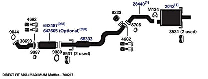 AP EXHAUST 4682 AP Exhaust Products 4682 Exhaust Bolt/Spring