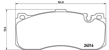BREMBO P06041 Brembo P06041 Low-Met Front Disc Brake Pad Set BMW OE# 34116797860