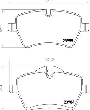 BREMBO P06086 Brembo P06086 Low-Met Front Disc Brake Pad Set MINI OE# 34116778320