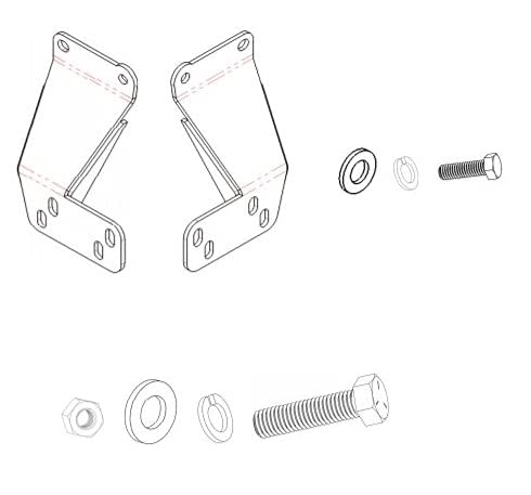 GO RHINO 562970TK Go Rhino! Mounting Bracket Kit for RC4 Bull Bar or RC3 Skid Plate | Mild Steel, Textured Black | 562970TK | Fits 2019-2021 Chevrolet Silverado 1500; 2022 Chevrolet Silverado 1500 LTD