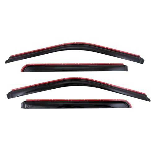 TRAILFX 4381IC TrailFX Window Vents Fits Ford F-250 Super Duty Crew Cab 2017-2025 in-Channel Smoked Rainguards 4-Piece Low Profile Acrylic Set TrailFX 4381IC