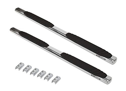 GO RHINO 684404687PS Go Rhino 4" OE Xtreme Sidesteps & Brackets | Stainless Steel, Polished | 684404687PS | Fits 2007-2019 Chevrolet Silverado & GMC Sierra 1500, 2500 HD, 3500 HD Crew Cab (See Description)