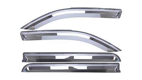 PUTCO 480070 Putco Element Chrome Window Deflectors Fits Dodge Ram Truck 1500 2019-2027 Quad Cab - Set of 4 - in Channel Install