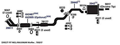 AP EXHAUST 4682 AP Exhaust Products 4682 Exhaust Bolt/Spring