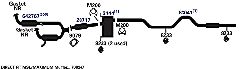 AP EXHAUST 700247 AP Exhaust Products 700247 Exhaust Muffler