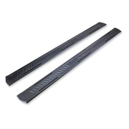 TRAILFX AL6010B TrailFX Running Boards for Ram 1500 Quad Cab 2011-2018 Black Matte Titanium Powder Coated Aluminum 6.5 Inch Wide Step Rocker Panel Mount AL6010B A6 Series