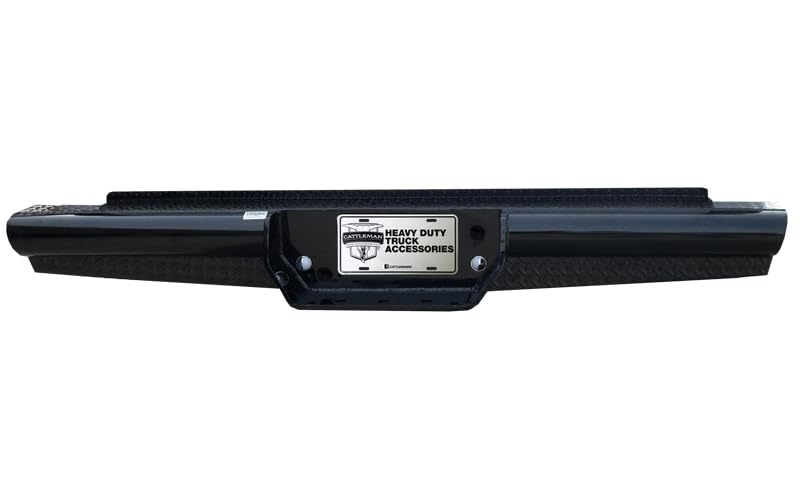 Cattleman 4235S Cattleman HD 4235S Rear Pipe Bumper Fits Dodge Ram 3500 2020-2024 Dual Rear Wheels Gloss Black Powder-Coated Steel 1-Piece Bolt-On 4 Inch Sensor Compatible