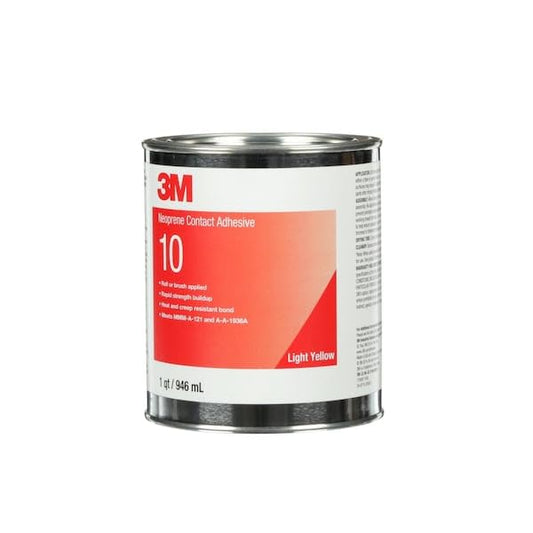 3M 20272 3M Neoprene Contact Adhesive 10, Light Yellow, 1 Quart Can