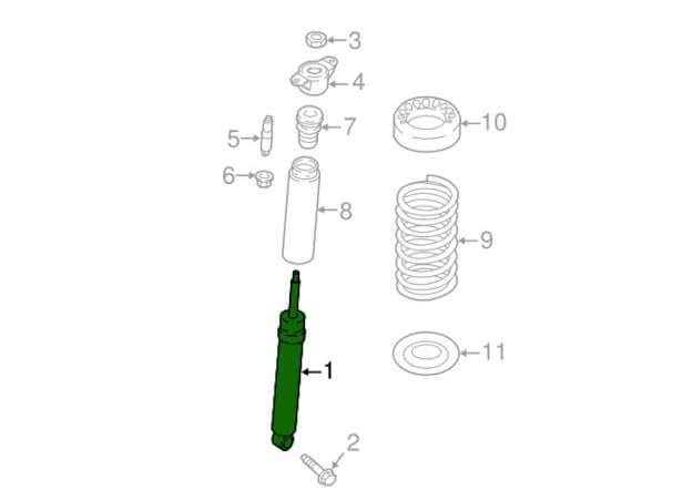 MOTORCRAFT ASH85910 Motorcraft ASH85910 SHOCK ABSORBER ASY
