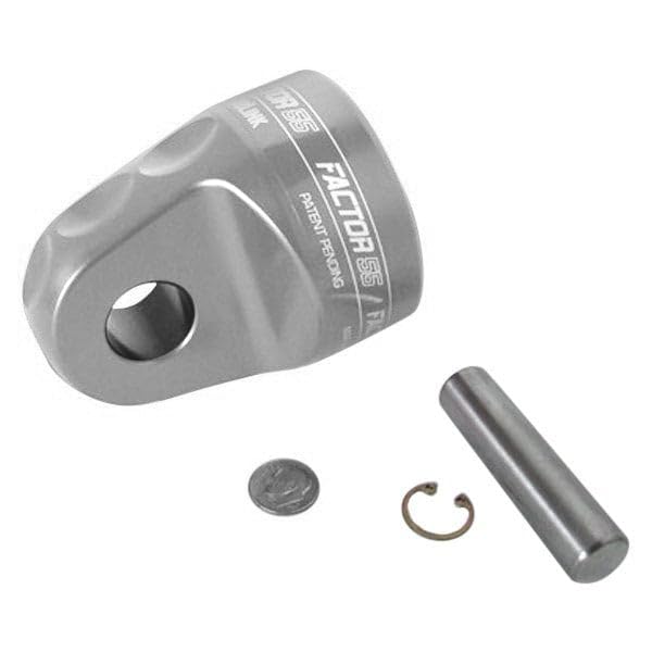 FACTOR 55 00210-05 Factor 55 ProLink Winch Shackle Mount for Large Overland and Military-Style Vehicles, Fits Lines Up to 1/2" Diameter - Silver