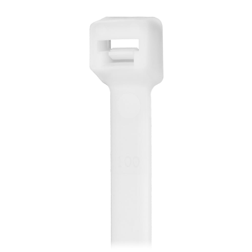 Pacer Group CT1.5I-100 Cable TIE, 6 in L, 1-1/2 in MAX Bundle Dia., Natural, Nylon 6/6, 40 LB Strength