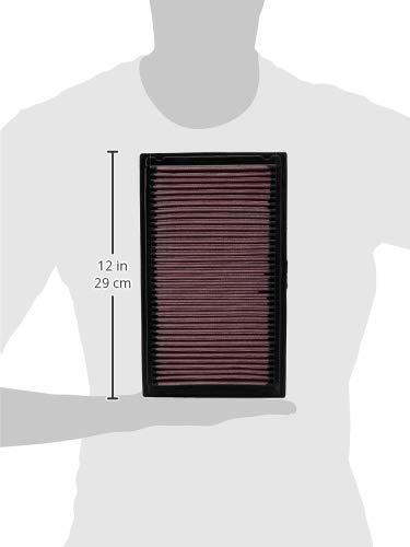 K&N FILTER 33-2031-2 K&N High-Flow Original Lifetime Engine Air Filter: Increase Power: Premium, Washable: Compatible with 1981-2021 Faw/Ford/Infiniti/Nissan: (See product Description for Select Models) 33-2031-2
