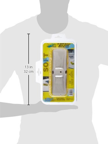 STAR BRITE 040161 STAR BRITE Deluxe Soft Wash 8" Brush Head with Bumper, Dual Connections