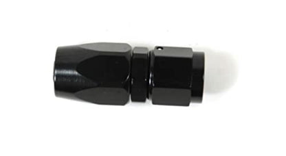 SPEEDFX 510800BK Hose Ends Full Swivel; -8AN; Straight; Anodized; Black; Aluminum; Single