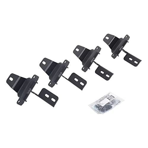 GO RHINO 6949276 Go Rhino V-Series V3 / RB10 Slim / RB20 Slim / RB30 Slim / RB30 Running Board Mounting Brackets | Mild Steel, Textured Black | 6949276 | Fits 2018-2024 Jeep Wrangler JL, 2-Door