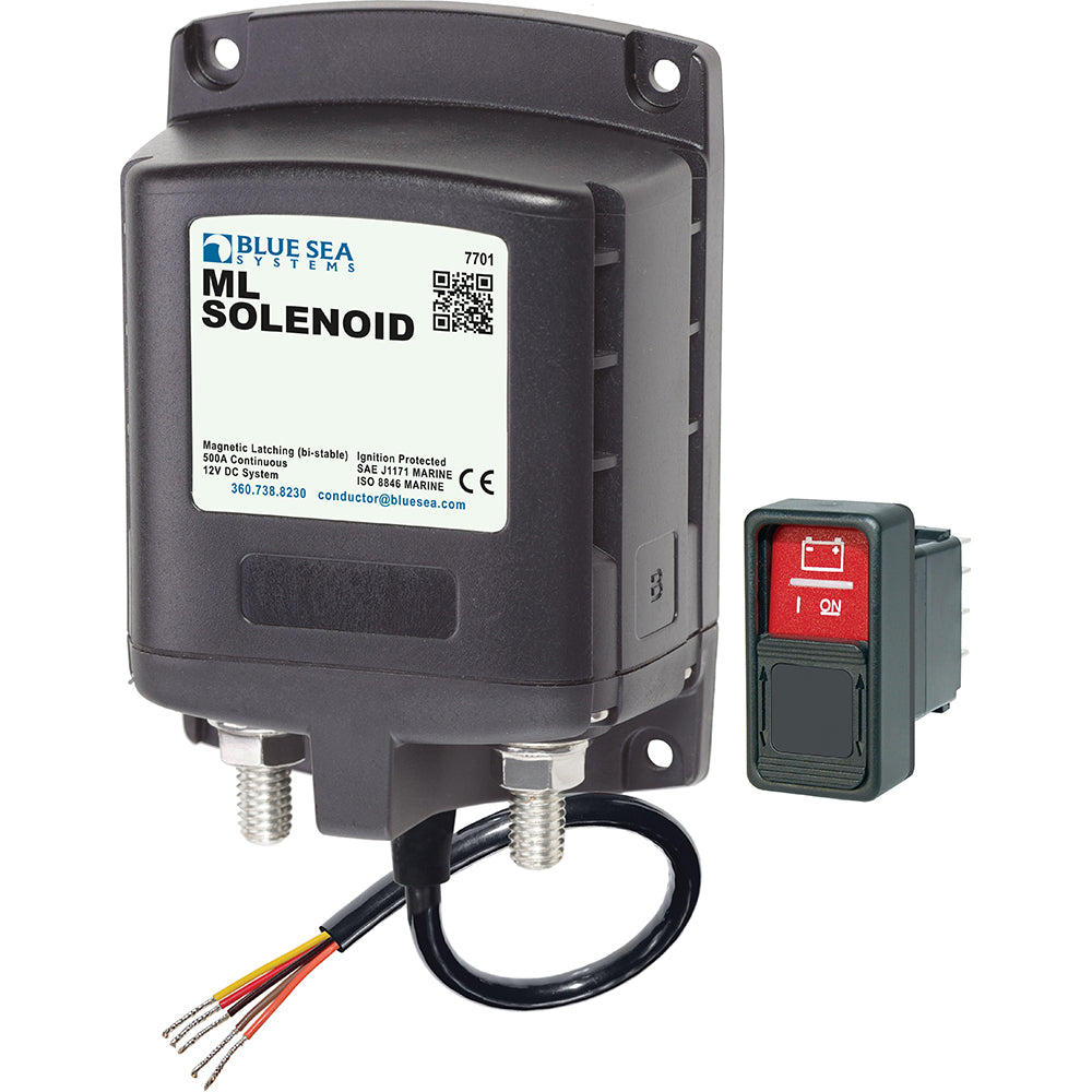 Blue Sea Systems 7701 Blue Sea 7701 ML-Series Solenoid w/Contura Switch 12VDC