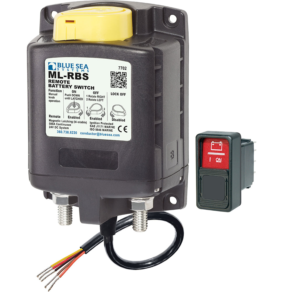Blue Sea Systems 7702 Blue Sea 7702 ML-Series Remote Battery Switch w/Manual Control 24V DC