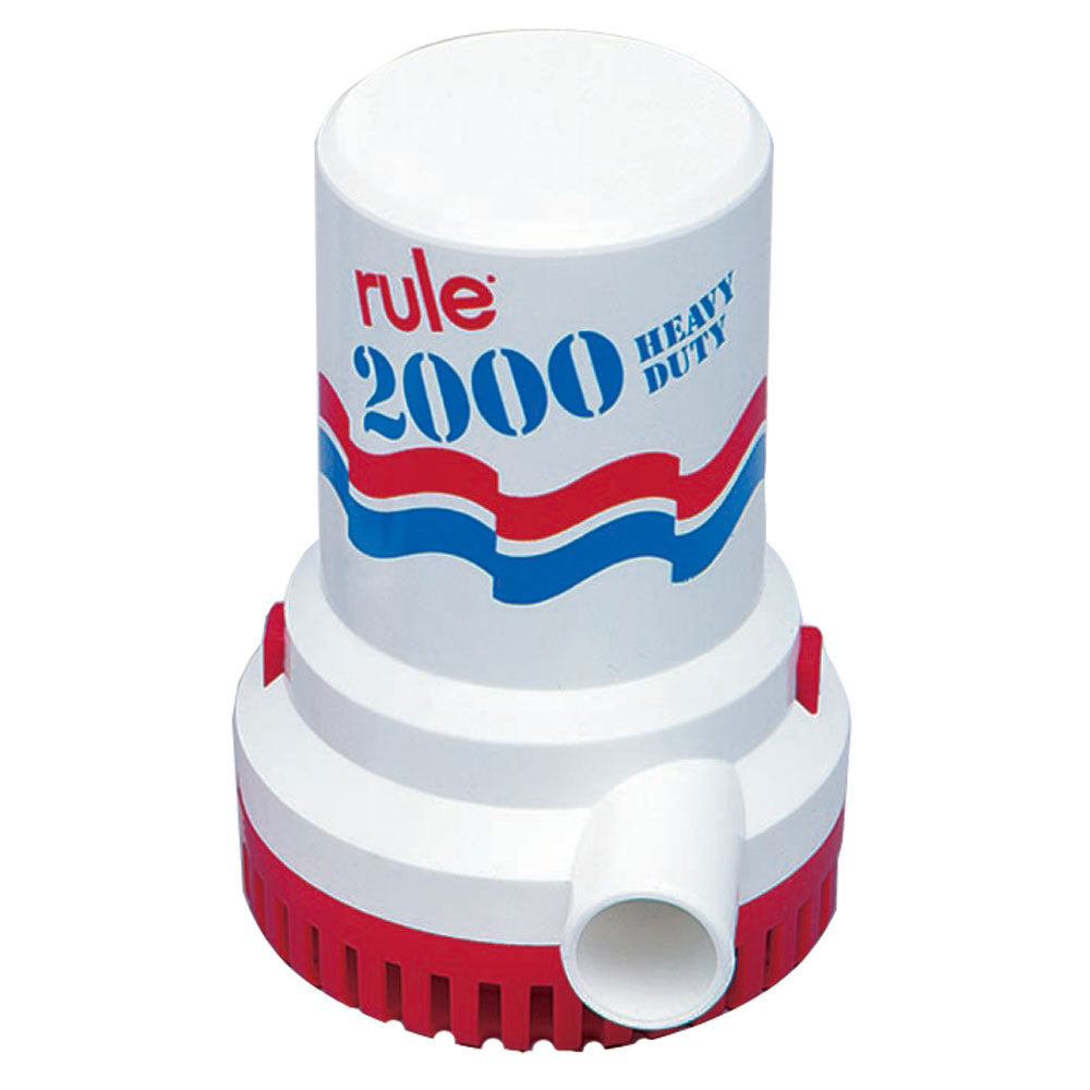 Rule 10-6UL Rule 2000 GPH Non-Automatic Bilge Pump w/6' Leads