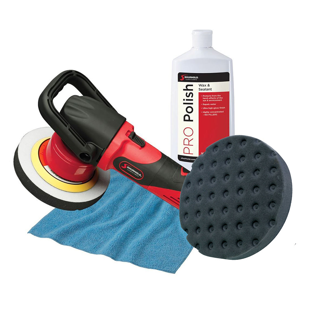 Shurhold 3101 Shurhold Dual Action Polisher Start Kit w/Pro Polish, Pad & MicroFiber Towel