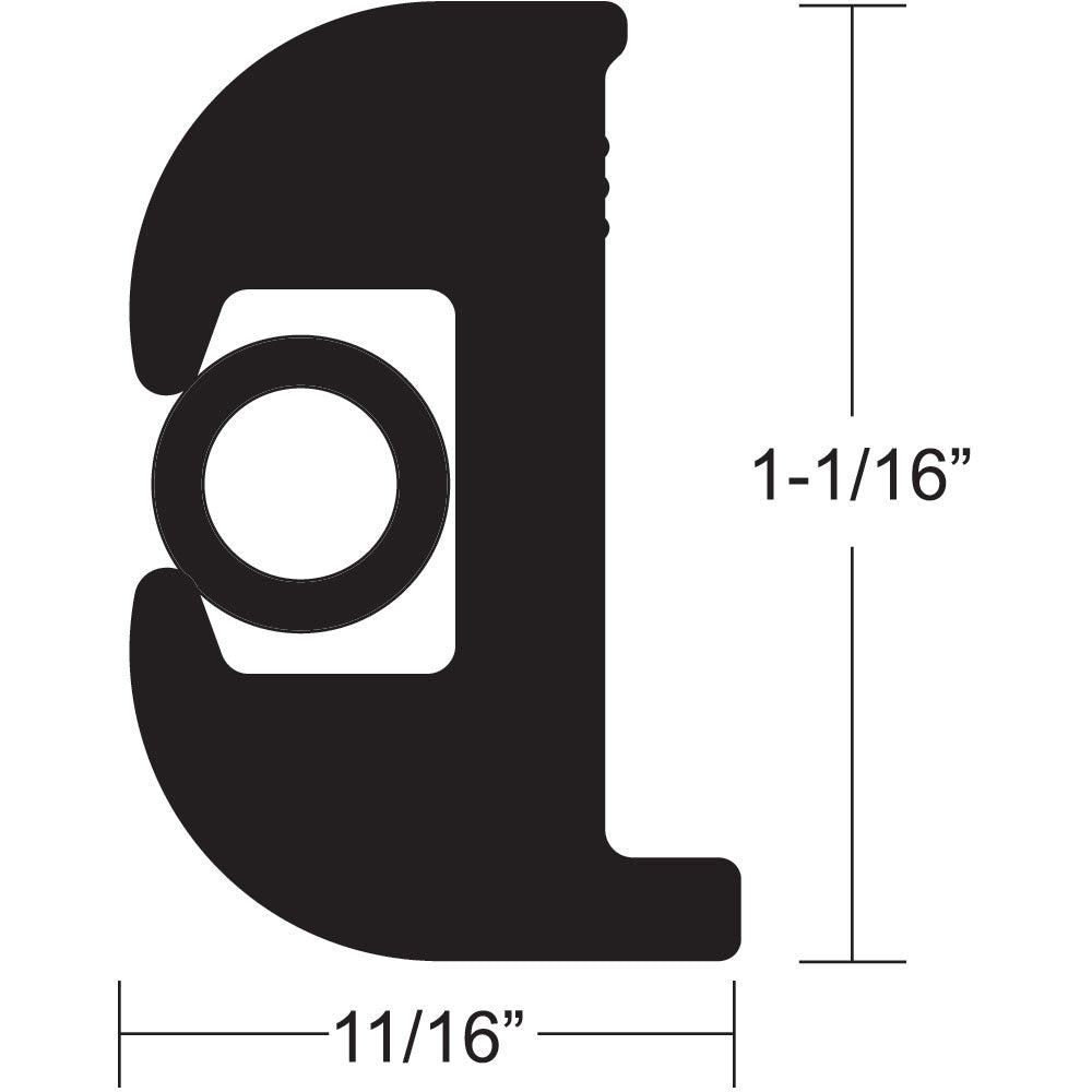 TACO Marine V11-0809BBK50-2 TACO Flex Vinyl Rub Rail Kit - Black w/Black Insert - 50' - 1-1/16"