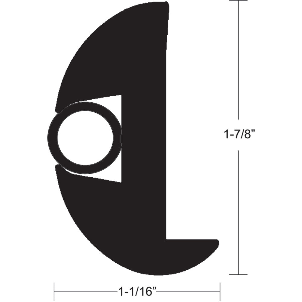 TACO Marine V11-2423BBK70-2 TACO Flex Vinyl Rub Rail Kit - Black w/Black Insert - 70' - 1-7/8" x 1-1/16"