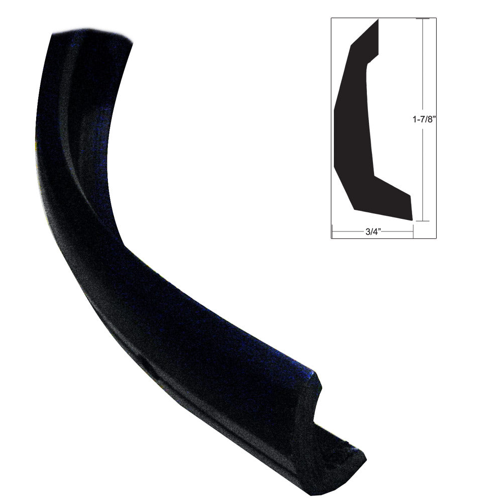 TACO Marine V11-4135BKA30-3 TACO Semi-Rigid Rub Rail Kit - Black w/No Insert - 30'