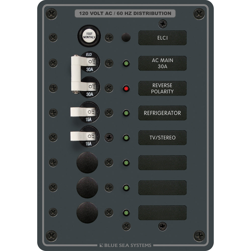 Blue Sea Systems 8101 Blue Sea 8101 ELCI GFCI Panel AC 5 Position