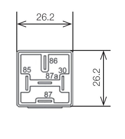 HELLA 965400031 Hella 965400031 Black 24V 30 Amp Mini ISO SPST Relay with Bracket
