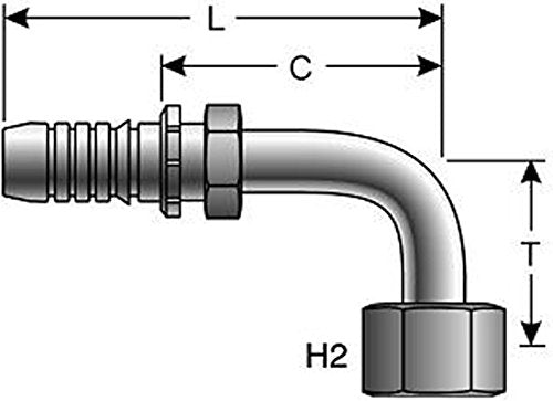 Gates G20180-1010 GlobalSpiral Couplings, Female JIC 37° Flare
