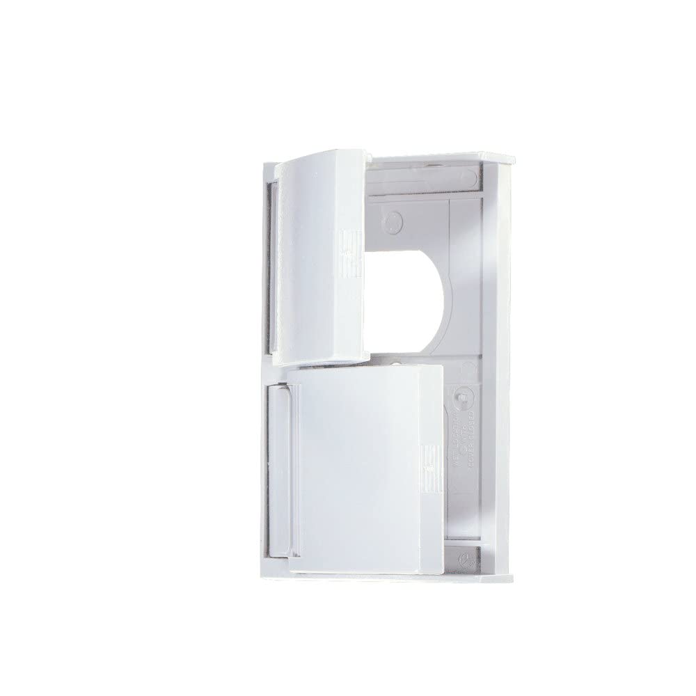 RV DESIGNER E365 RV Designer E365 - Weatherproof Dual AC Outlet Snap Cover Plate Only, White