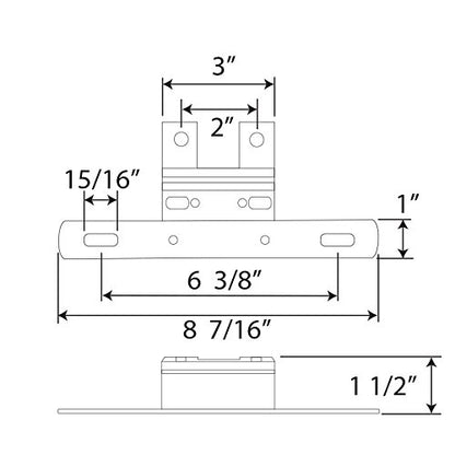 OPTRONICS LP15SBP Optronics LP15SBP Zinc Plated Steel License Plate Bracket, Silver