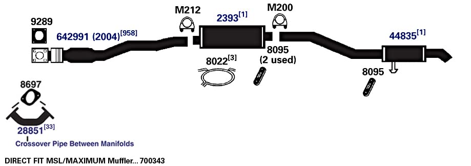 AP EXHAUST 700343 AP Exhaust Products 700343 Exhaust Muffler