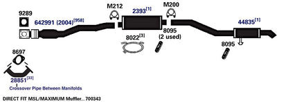 AP EXHAUST 700343 AP Exhaust Products 700343 Exhaust Muffler