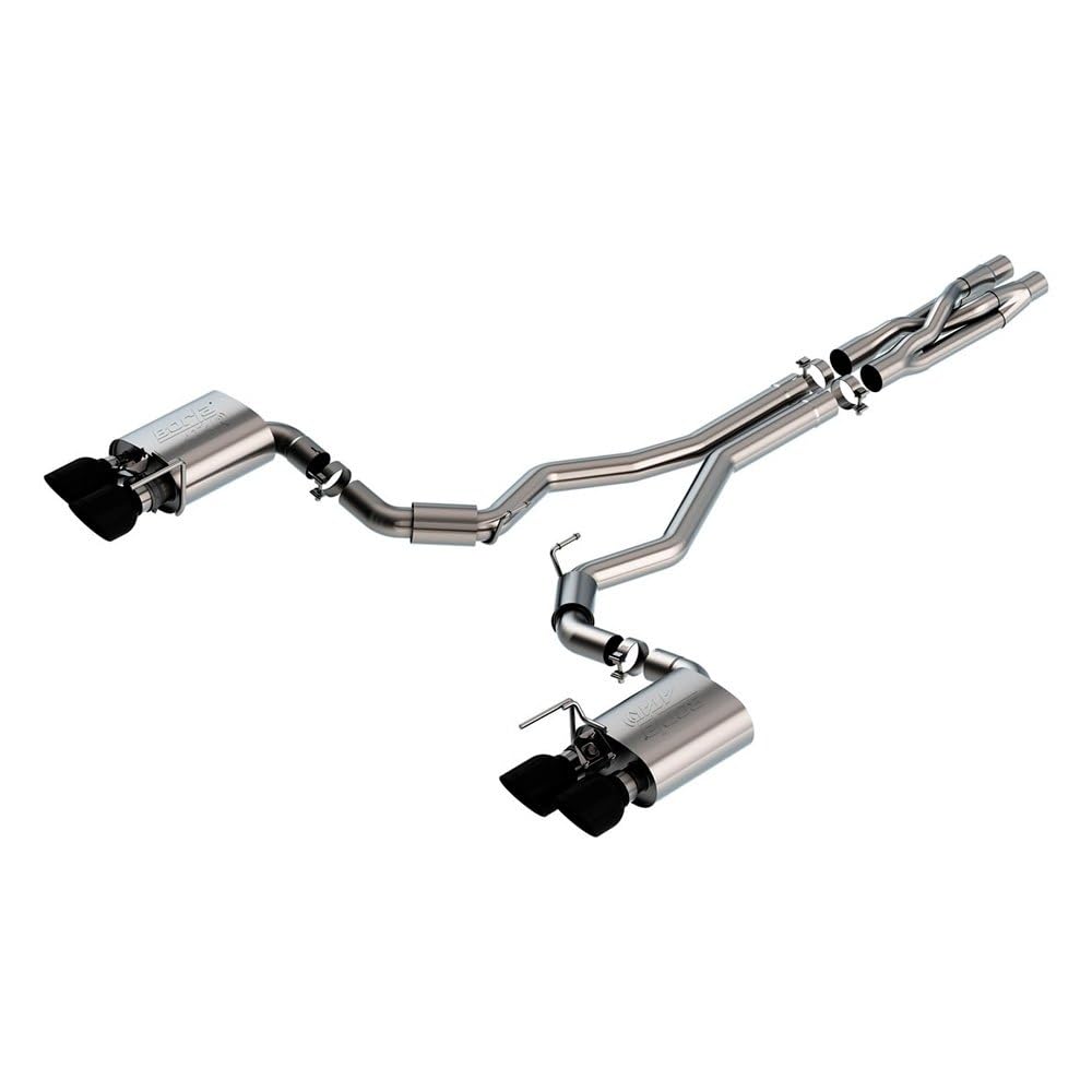 BORLA 140837BC BORLA 140837BC Cat-Back Perf. Exhaust Sys. for 2020-2023 Ford Mustang Shelby GT500 5.2L 8 Cyl. Auto Trans. Use With Connecting Pipe Kit 60722 For 2021-2023 Ford Mustang Mach 1 5.0L V8 Auto/Man. Trans.