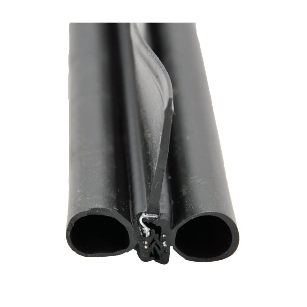 AP PRODUCTS 018-479 AP Products 018-479 Black Double Bulb Seal with Slide-On Clip and 2-1/4" Wiper - 2" x 3" x 28'