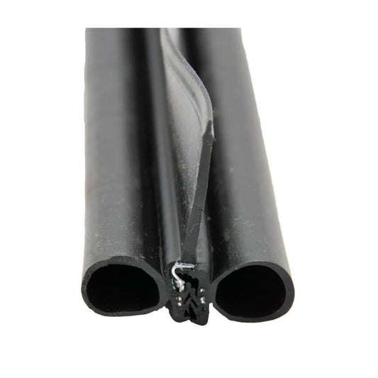 AP PRODUCTS 018-479 AP Products 018-479 Black Double Bulb Seal with Slide-On Clip and 2-1/4" Wiper - 2" x 3" x 28'