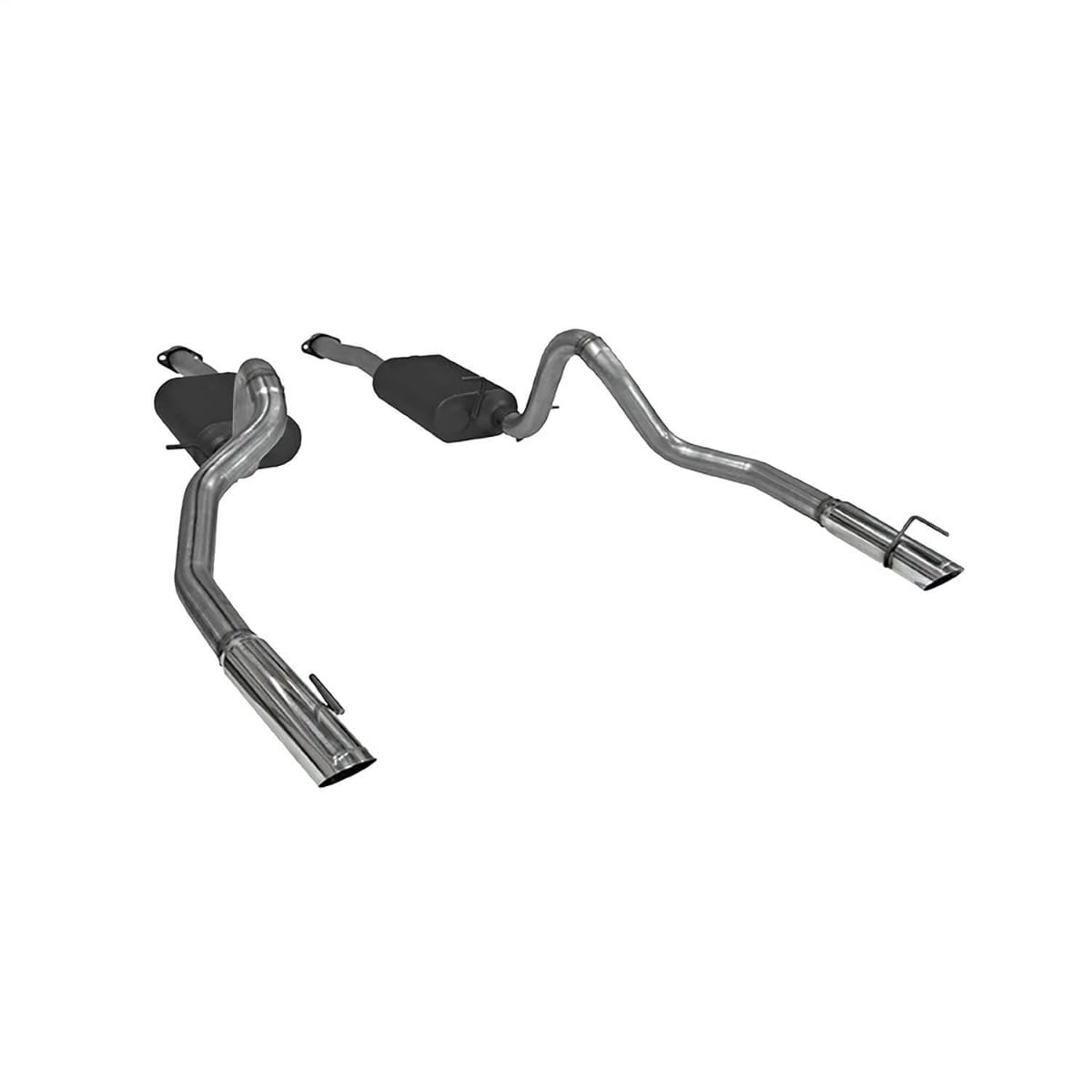 FLOWMASTER 17312 Flowmaster 17312 American Thunder Cat-Back Exhaust Kit 2.5 Inch Aluminized Steel with 3 Inch Polished Stainless Tips Compatible with 1999-2004 Ford Mustang GT, MACH 1 and Bullitt with 4.6L SOHC engine