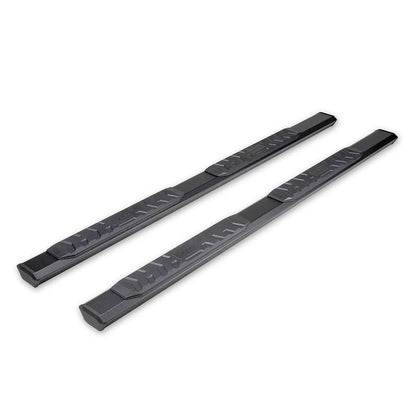 TRAILFX AL4027B TrailFX Nerf Bar AL4027B, 4-1/2 Inch Hexagonal Straight, with Step Pads, Rocker Panel Mount, Powder Coated, Black, Aluminum, with Plastic End Caps/Bracket Covers, Fits 2025 Toyota 4Runner