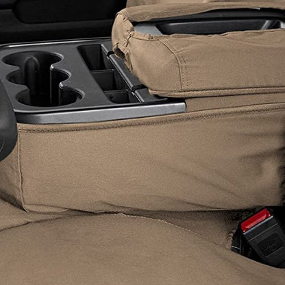 Covercraft SS3259PCTP Covercraft Custom-Fit Front Bench SeatSaver Seat Covers - Polycotton Fabric, Taupe