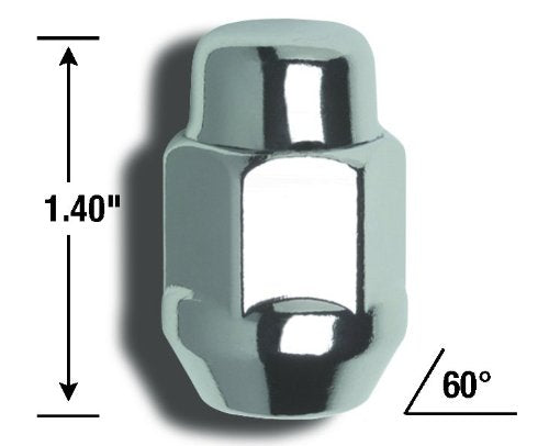 GORILLA 91148 Gorilla Automotive 91148 Acorn Bulge Chrome Lug Nuts (14mm x 1.50 Thread Size)