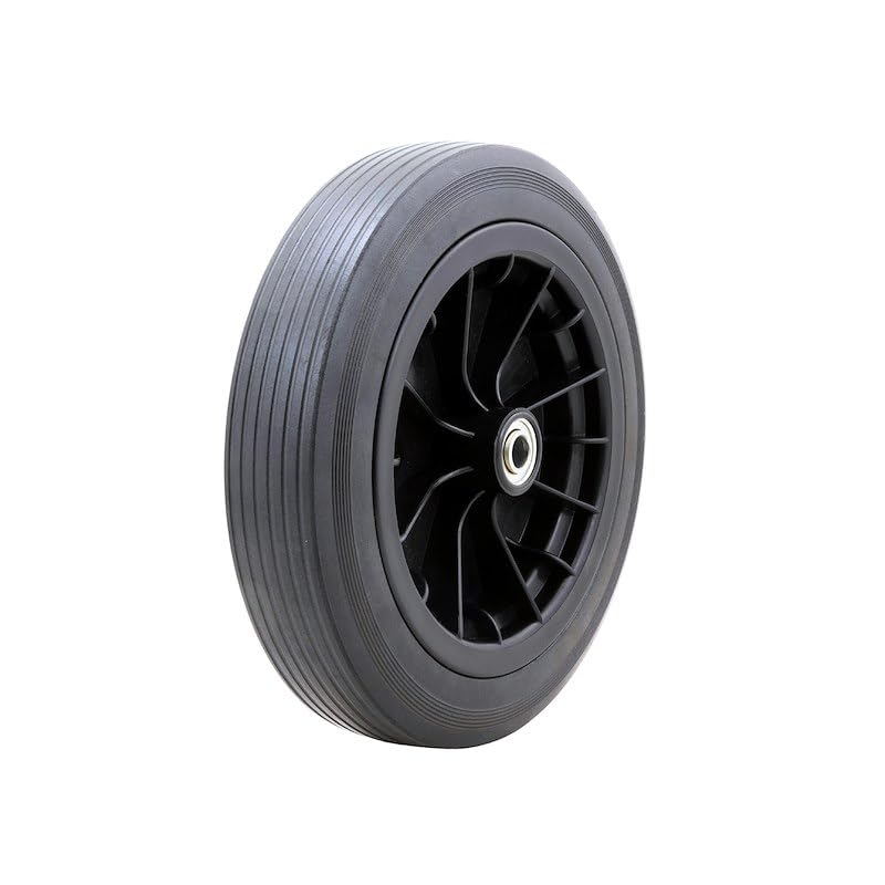 DURAFLEX 21983 DURAFLEX Gator® Portable Waste Holding Tank Wheel 21983, Rear Replacement, 12 Inch Diameter x 3 Inch Width, Polypropylene Wheel With Bearings/Rubber Tire, Black, Single