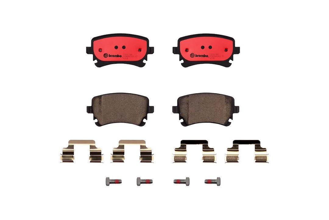 BREMBO P85076N Brembo P85076N Premium Ceramic Rear Disc Brake Pad Set AUDI/AUDI (FAW)/VW OE# 8E0698451P