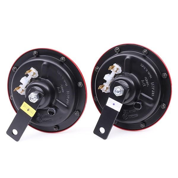 HELLA 003399801 Hella Stark Sound – 109.23.37 – Red Set 12 V High/Low Frequency Hella Super Tone Horn Set B 133, 12 volt