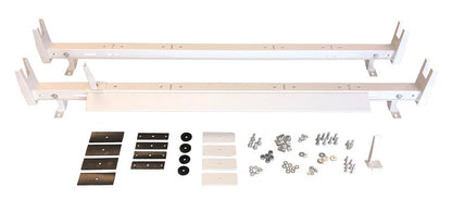TRAILFX FCLR005W TrailFX Universal Van Ladder Rack Fits Ford Transit-150 2015-2025 Adjustable 2-Bar 500 lb Capacity White Powder-Coated Steel Bolt-On Fit for Vans Without Gutters