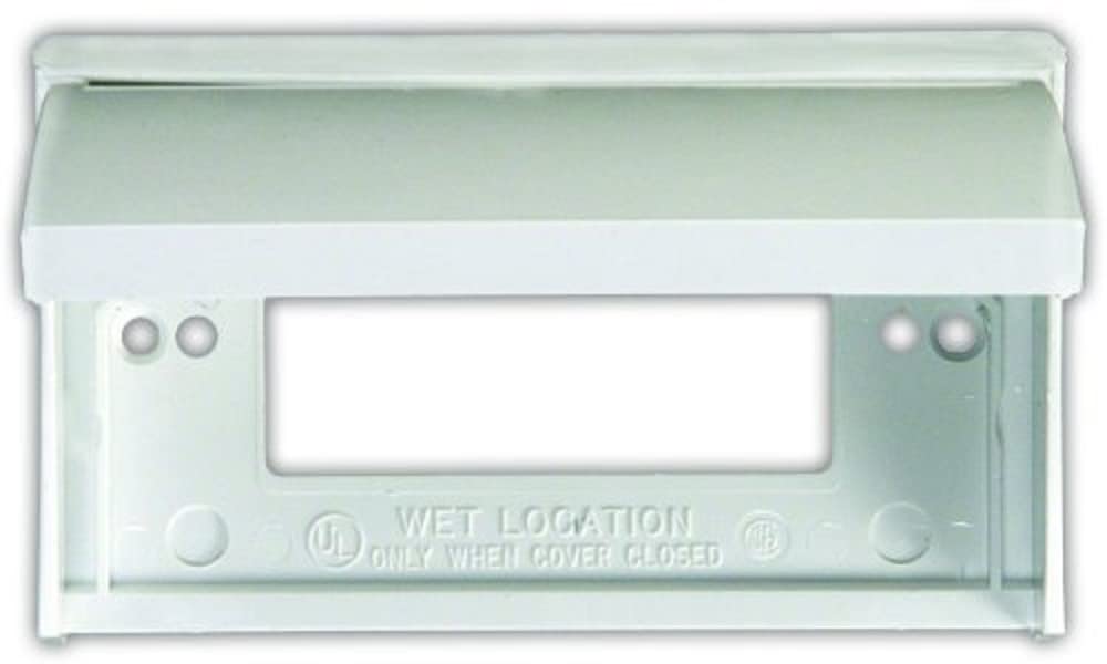 JR PRODUCTS 47515 JR Products 47515 GFCI Outlet Cover,Polar White