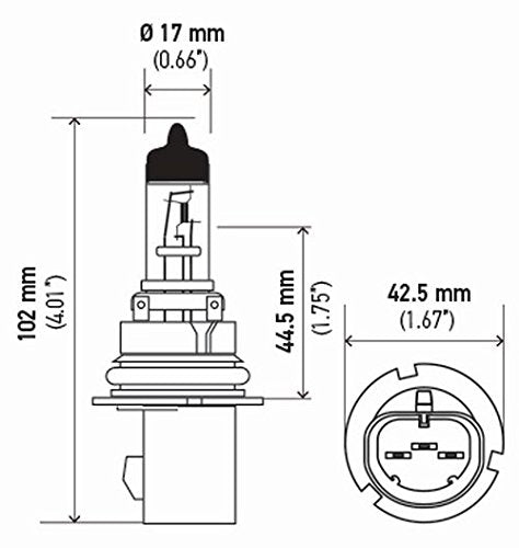 HELLA 9007 HELLA 9007 Standard Halogen Bulb, 12 V, 65/55W, Multi