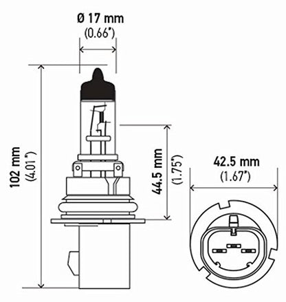 HELLA 9007 HELLA 9007 Standard Halogen Bulb, 12 V, 65/55W, Multi