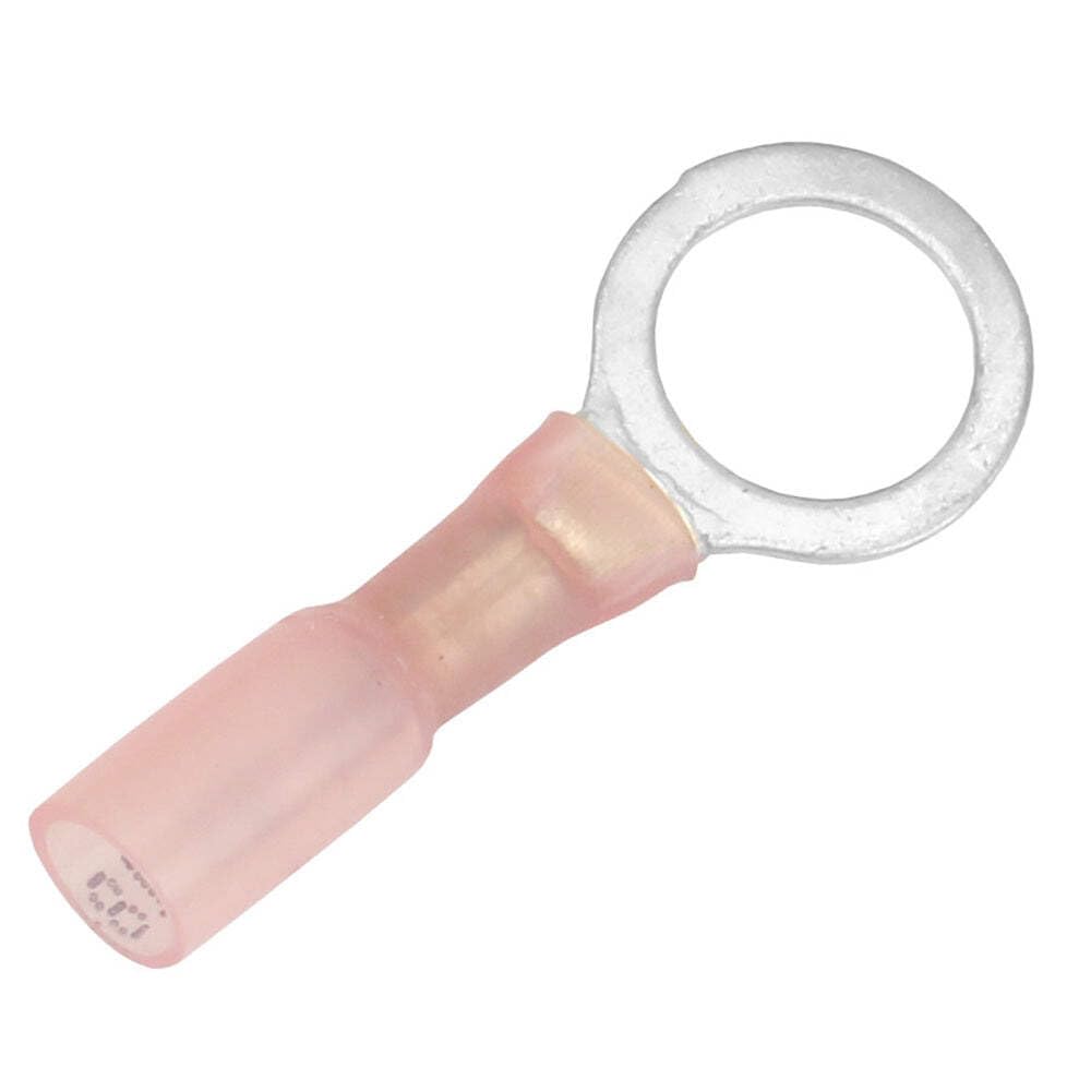 PACER TE18-38R-100 Pacer 22-18 AWG Heat Shrink Ring Terminal - 3/8" Stud Size - 100 Pack