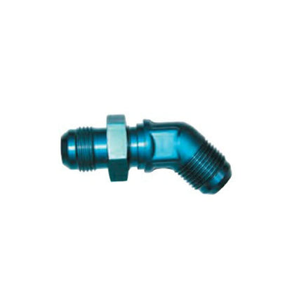 SPEEDFX 560837 Adapter Fitting, 8AN BLU 45 Degree Bulkhead Flare